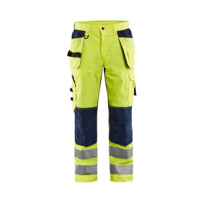 Blåkläder 1565 high vis buks med ventilation, hi-vis gul/marineblå