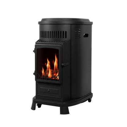 Qlima Rustika GH 3400 gasvarmeovn med levende flamme