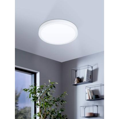 EGLO FUEVA 5 LED plafond, Ø28,5 cm, IP44, hvid