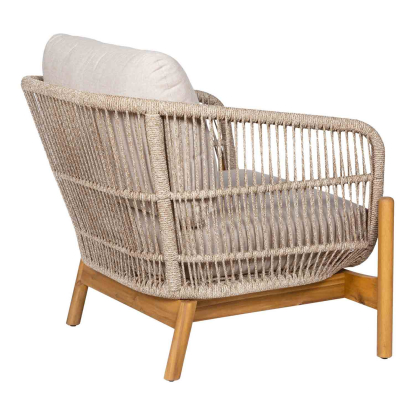 Terracina loungestol med hynde, akacie, beige