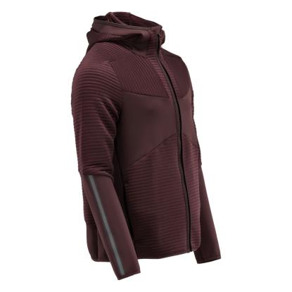MASCOT CUSTOMIZED fleece hættetrøje med lynlås, bordeaux