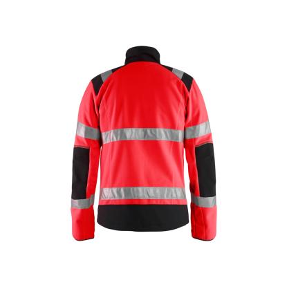 Blåkläder 4888 high vis vindtæt fleecejakke, hi-vis rød/sort
