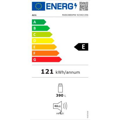 AEG RKE638E6MW fritstående køleskab, 390 liter