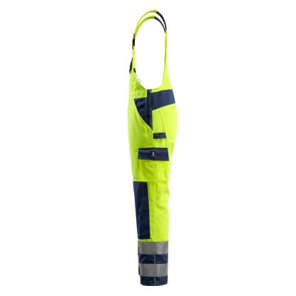 MASCOT SAFE COMPETE Barras overall med knælommer, hi-vis gul/marine