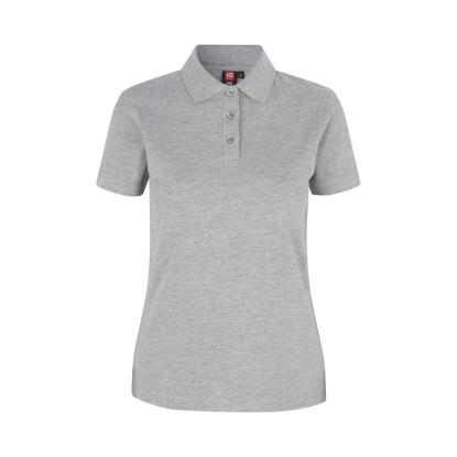 ID 0527 poloshirt med stretch, dame, grå melange