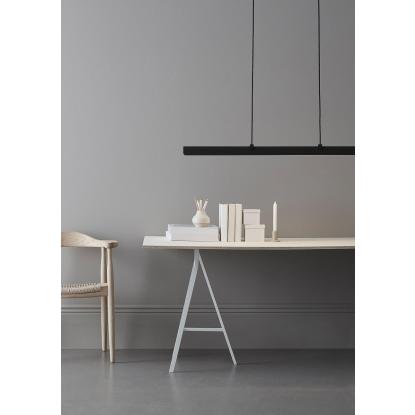 Belid Fold lineær G2 LED pendel, L118 cm, sort struktur