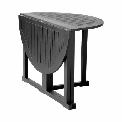 Cinas Butterfly rundt bord, mat sort, Ø110 cm