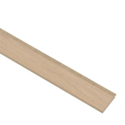 I-Wood afslutningsliste til 4-lamel akustikpanel, ubehandlet natur, beige filt og lys kerne, egefiner, 16 x 67 mm