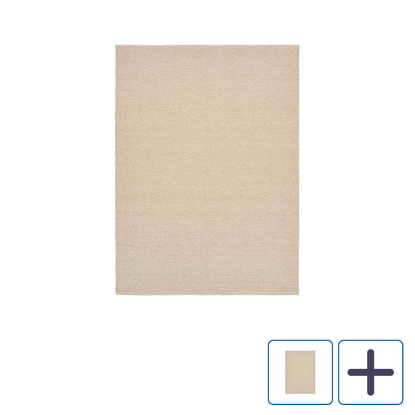 Bela håndvævet tæppe, beige