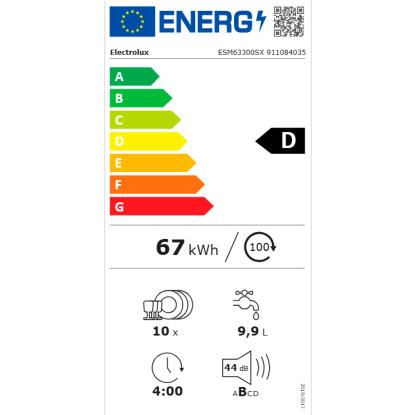 Electrolux 700 MaxiFlex smal opvaskemaskine ESM63300SX