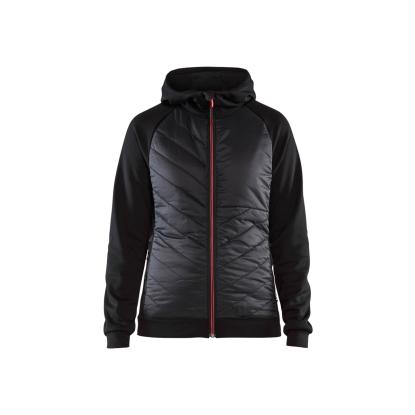 Blåkläder 3464 dame hybrid sweatshirt, sort/rød