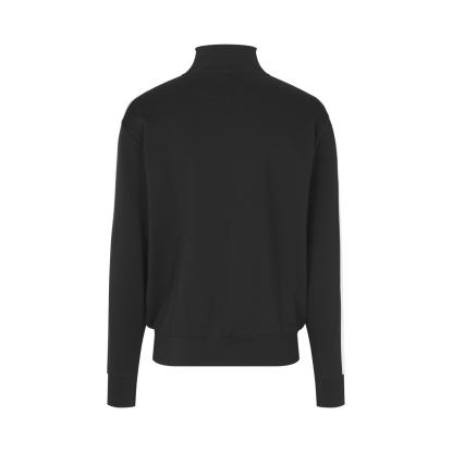 ID 0626 sweat cardigan med kontrast, sort
