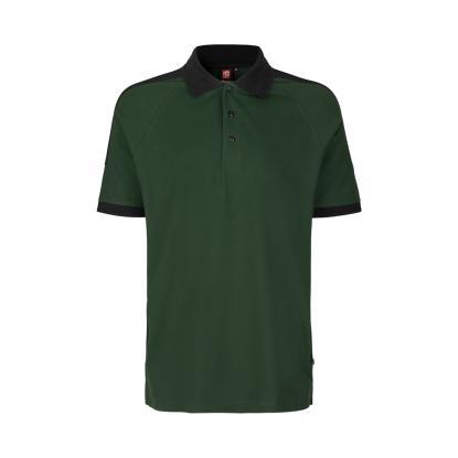 ID PRO Wear 0322 poloshirt med kontrast, flaskegrøn