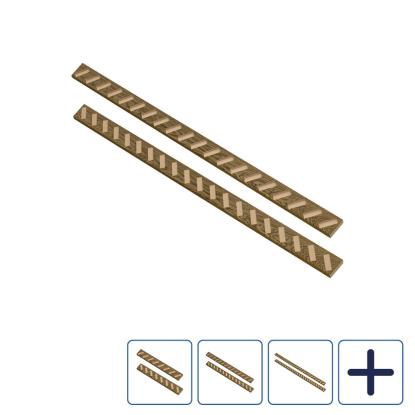 I-Wood top- & bundprofil til skråtstillet DivideWall rumdeler, mørkebrun olieret, MDF med egefinér