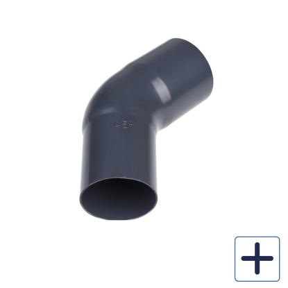 Plastmo bøjning, PVC, grafit, 45°