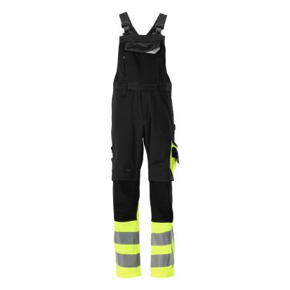 MASCOT SAFE SUPREME Sunderland overall med knælommer, sort/hi-vis gul