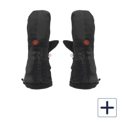 Glovii luffer med varme, GZ1, sæt med 5 dele, sort