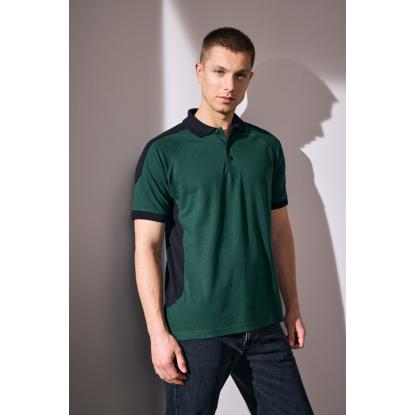 ID PRO Wear 0322 poloshirt med kontrast, flaskegrøn