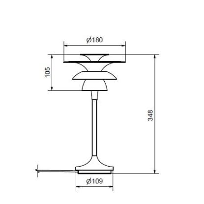 Belid Picasso bordlampe, Ø18 cm, H34,8 cm, G4, mat sort