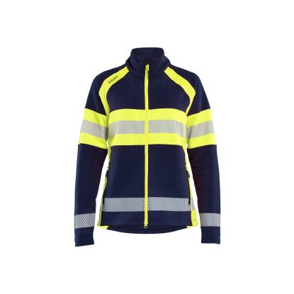 Blåkläder 4718 dame microfleece jakke, marineblå/hi-vis gul