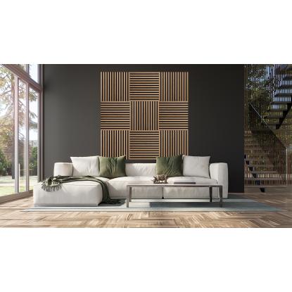 FibroTech Square akustikpanel, 520 x 520 mm, Light Oak - 2 stk.