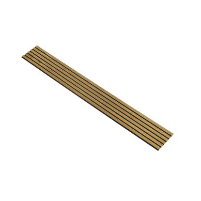 I-Wood Medio+ Original akustikpanel, brun olieret, sort filt og lys kerne, egefiner, 16 x 300 mm