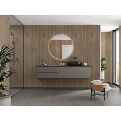 Fibo Wood vådrumspanel med 5 x 240 cm fliselook, 10 x 600 x 2400 mm, pure oak wood