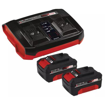 Einhell Power-X-Change starterkit med 2 x 18 V 4,0 Ah batteri og twin-oplader Einhell Power-X-Change starterkit med 2 x 18 V 4,0 Ah batteri og twin-op