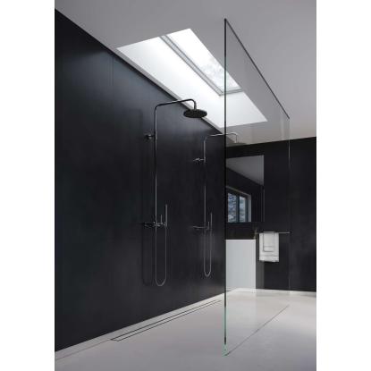 Fibo Cement vådrumspanel med 60 x 80 cm fliselook, 10 x 600 x 2400 mm, dark ash silk