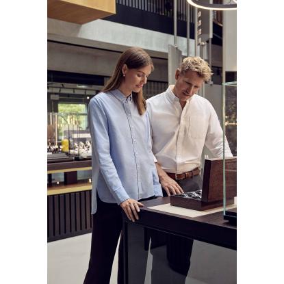 Seven Seas S60 Oxford skjorte, modern, hvid