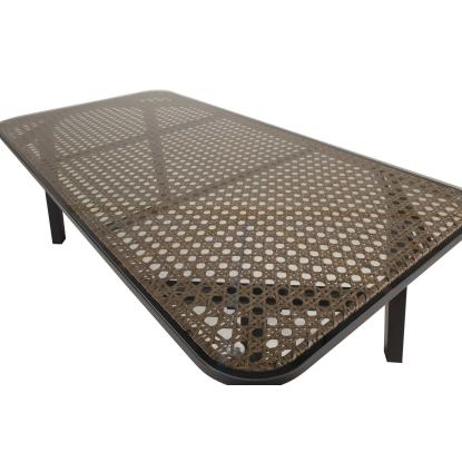 Venture Design Paola havebord, sort/natur, 100 x 200 cm