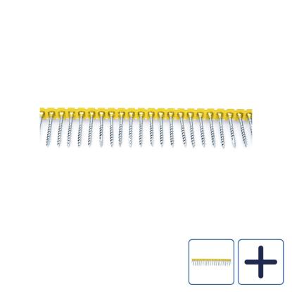 FAST spånpladeskrue på bånd til gulvspånplader, elforzinket, 4,2 mm - 1000 stk.