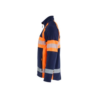 Blåkläder 4713 microfleece jakke, marineblå/hi-vis orange