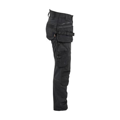 Blåkläder 7170 striker dame håndværkerbuks med stretch, sort/sort