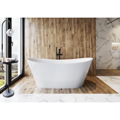 Houco Inverto fritstående badekar inkl. bundventil, premium akryl, 10 års garanti - 80 x 170 cm