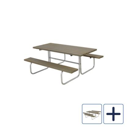 PLUS Classic bord/bænkesæt, gråbrun/nåletræ