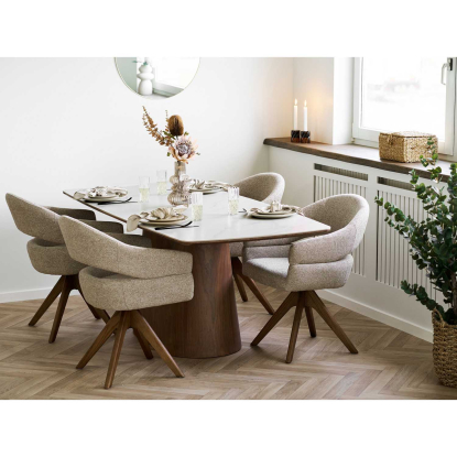 Viola middagstallerken, stentøj, beige - 4 stk.
