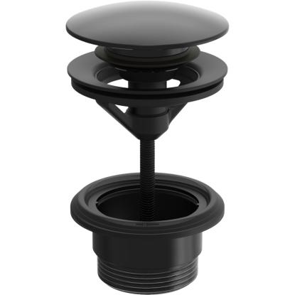 Oras komplet push-open bundventil, 1 1/4", Ø66,5 mm, mat sort