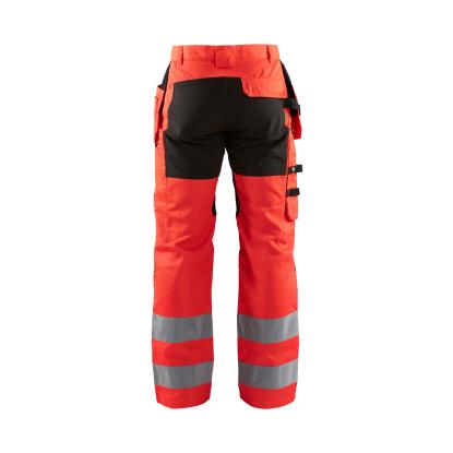 Blåkläder 1552 high vis buks med stretch, hi-vis rød/sort