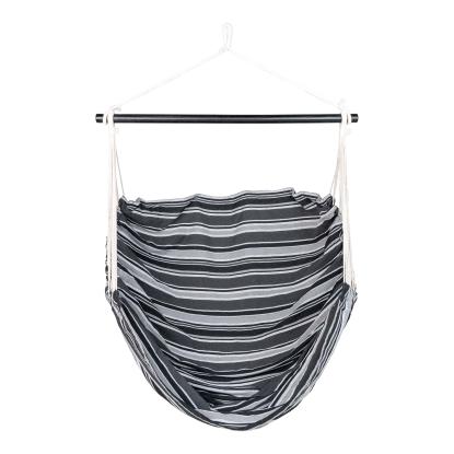 Hængestol, polyester/bomuld, lærk, sort/grå/hvid