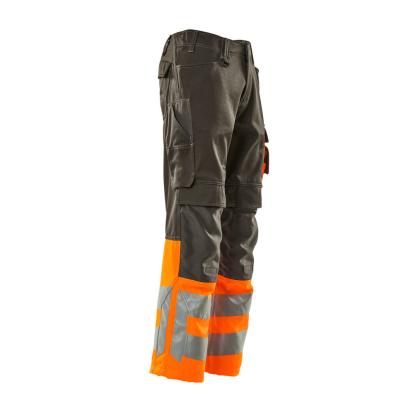 MASCOT SAFE SUPREME Leeds arbejdsbukser med knælommer, mørk antracit/hi-vis orange