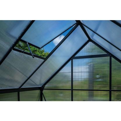 Halls Icon 6 drivhus 4,9 m², sort, 4 mm poly
