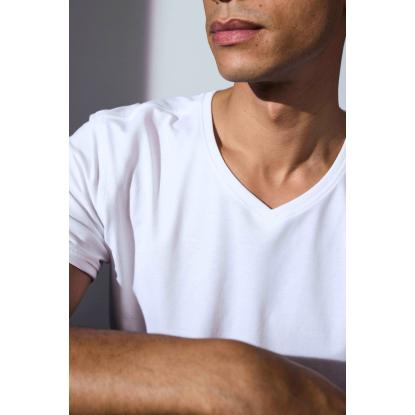ID PRO Wear CARE 0372 T-shirt med v-hals, hvid
