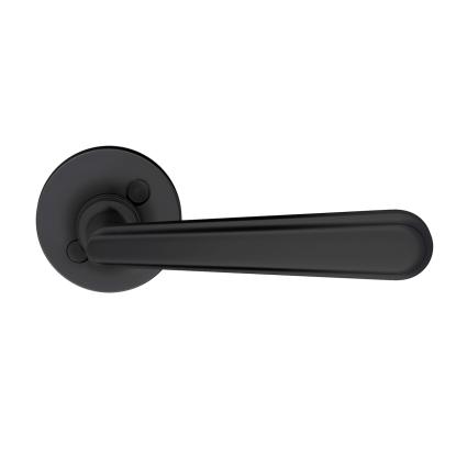 Beslagsboden dørgreb med roset, udendørs, 115 mm, mat sort