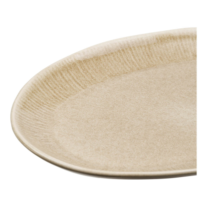 Viola serveringsfad, stentøj, beige, 21,5 x 30 cm