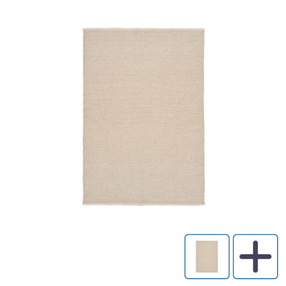 Gaya håndvævet tæppe, beige