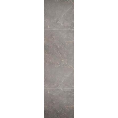Fibo Stone vådrumspanel med 60 x 60 cm fliselook, 10 x 600 x 2400 mm, brown marble silk