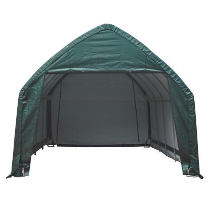 ShelterLogic Garage-in-a-Box teltgarage til bil, polyethylen/stål, grøn - 23,8 m²