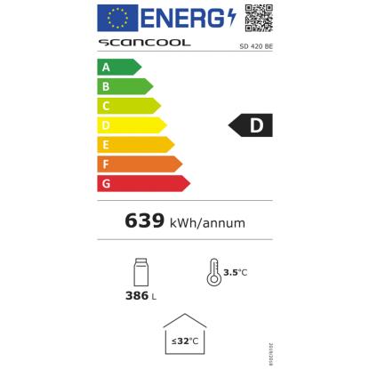 Scandomestic SD 420 BE displaykøleskab, 360 liter