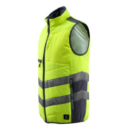 MASCOT SAFE SUPREME Grimsby vintervest, hi-vis gul/mørk marine